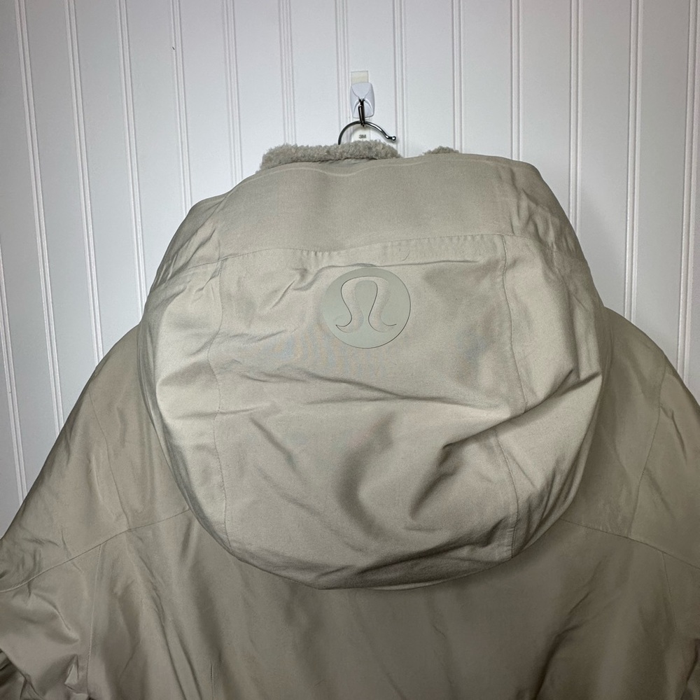 Lululemon Snow Warrior Long Parka in Raw Linen Size 8 - Picture 13 of 14
